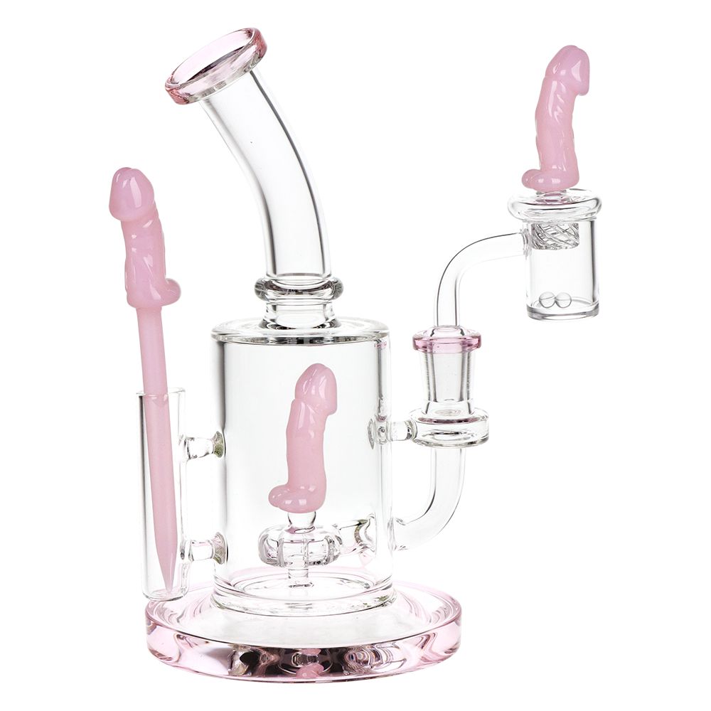 SeshGear Danger Noodle Glass Dab Rig Set - 8.25" / 14mm F