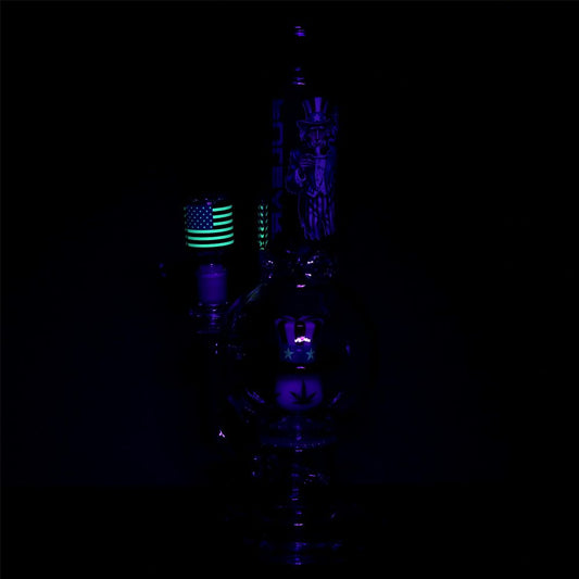 Pulsar USA Top Hat Bubble Base Glass Water Pipe - 13.25" / 14mm F - alternate view | Buddy Brandz