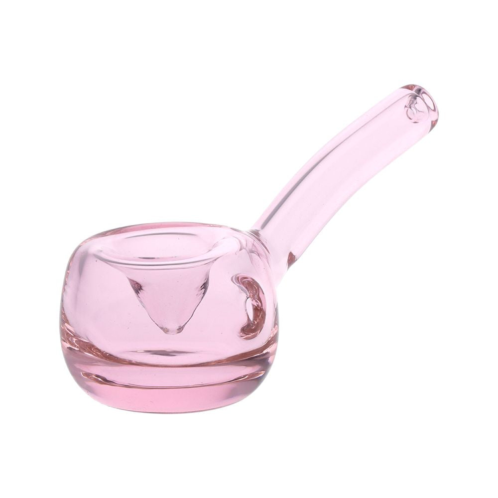 Elegant Bent Hammer Glass Hand Pipe - 4" / Colors Vary by Smoke Drop - view 3 | Buddy Brandz