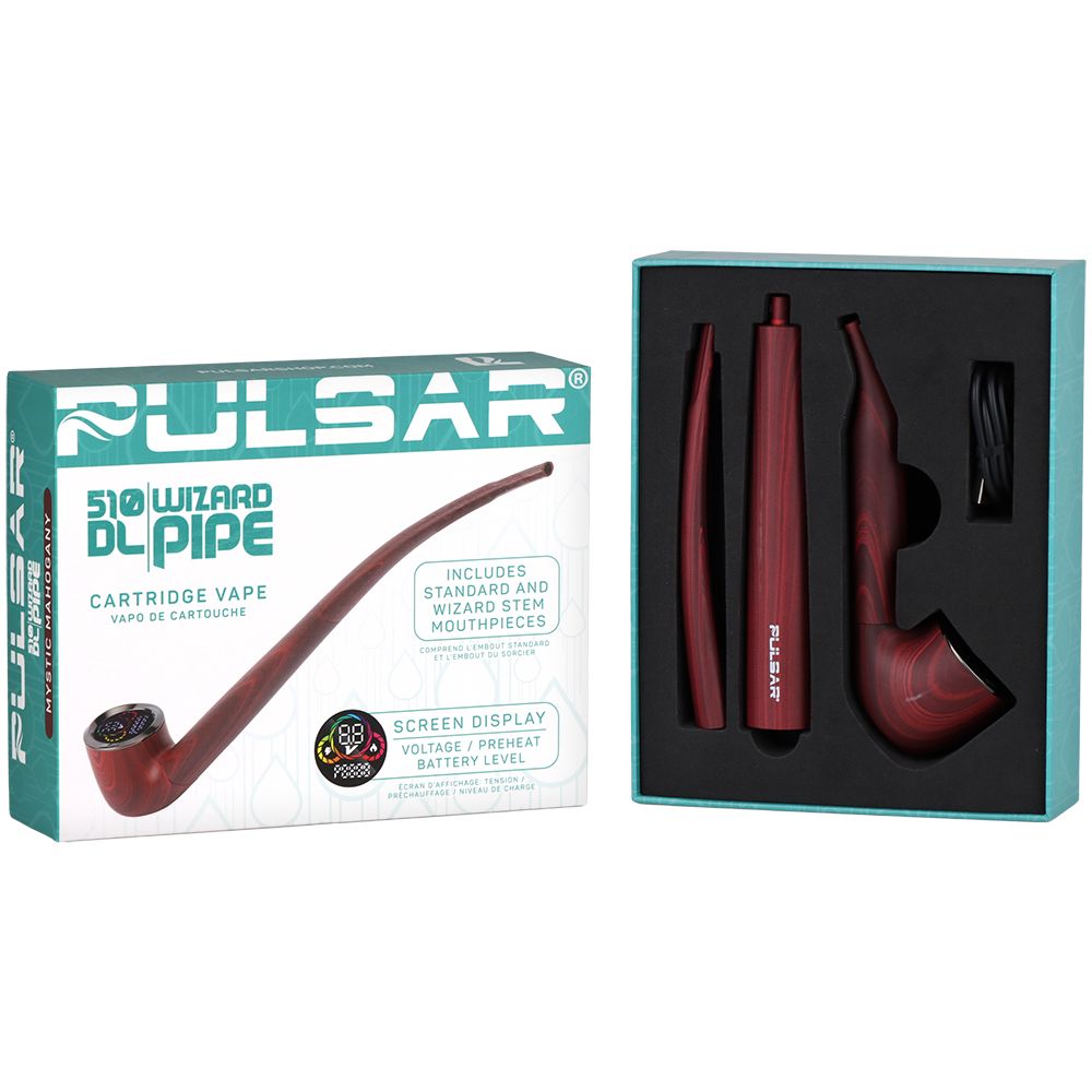 Pulsar 510 DL Wizard Pipe Variable Voltage Cartridge Vape by Smoke Drop - view 25 | Buddy Brandz