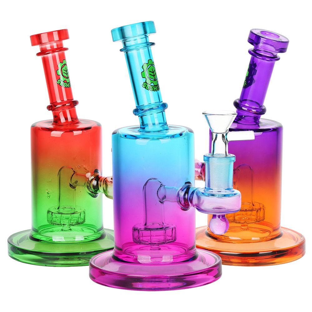 SeshGear Ombre Glass Water Pipe | 7.5" | 14mm F by Smoke Drop | Buddy Brandz