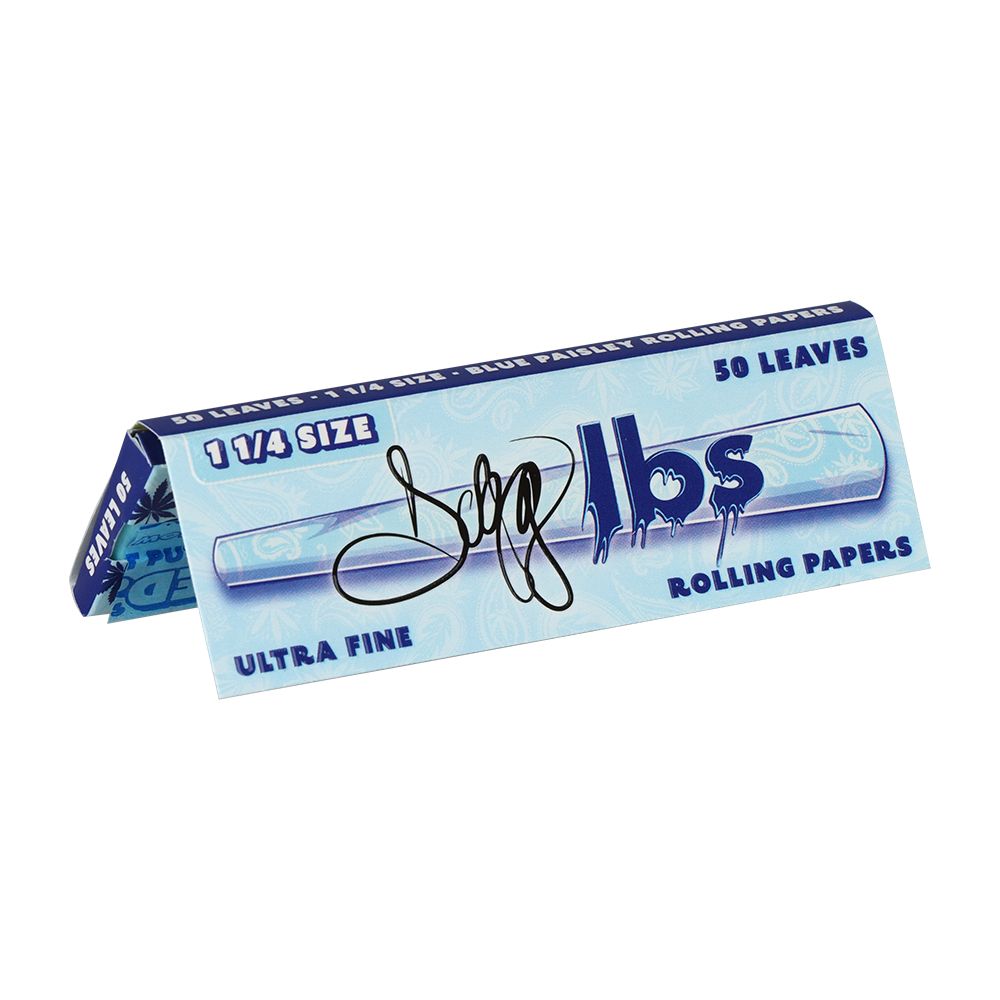 Dogg Lbs Blue Paisley Rolling Papers - 1 1/4" / 50pc by Smoke Drop - view 2 | Buddy Brandz