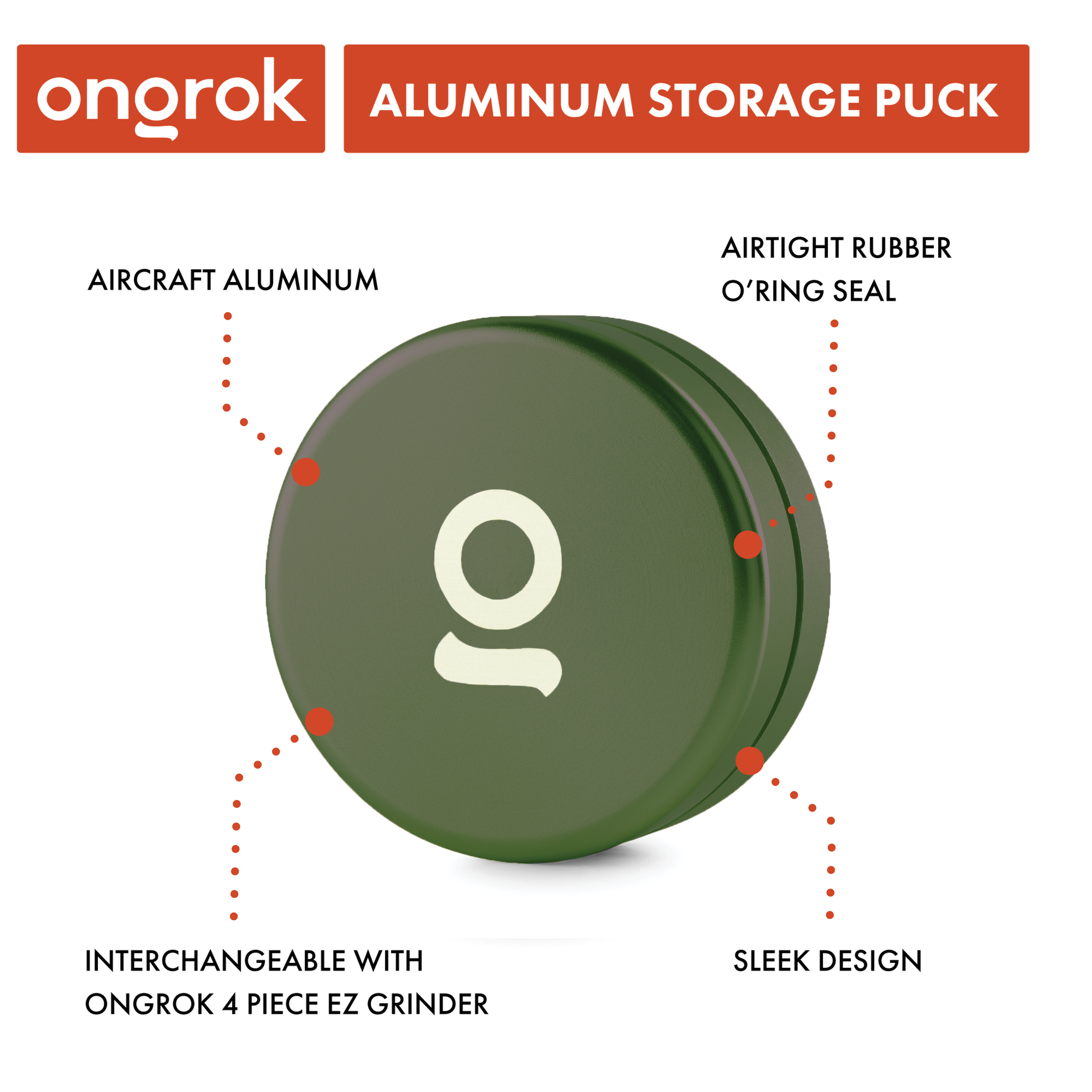 Ongrok Aluminum Storage Puck by Smoke Drop - view 21 | Buddy Brandz