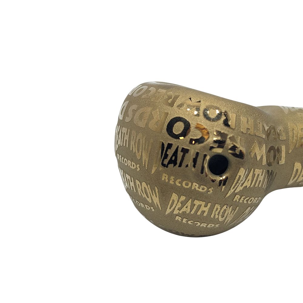 Death Row Records Metallic Etched Glass Spoon Pipe - 4" by Smoke Drop - view 3 | Buddy Brandz