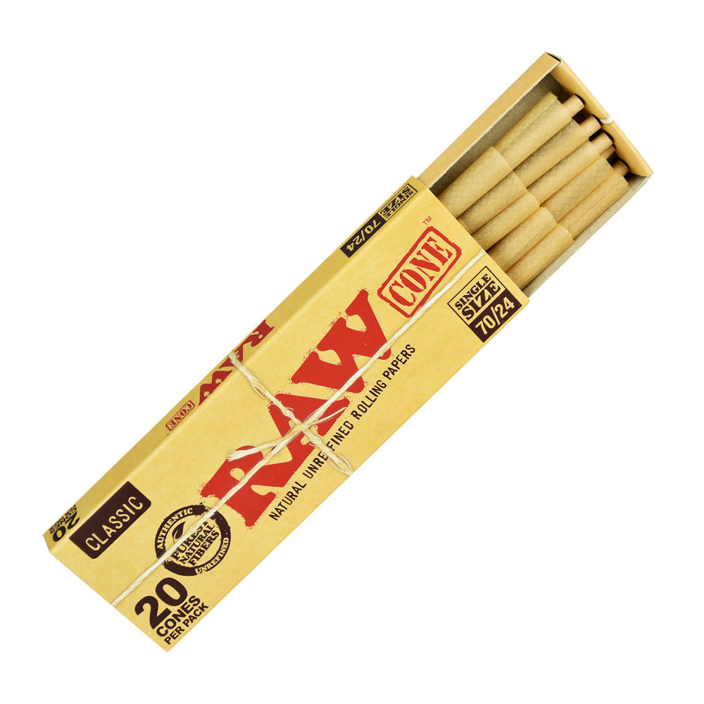 RAW Classic Single Size Cones by Smoke Drop | Buddy Brandz