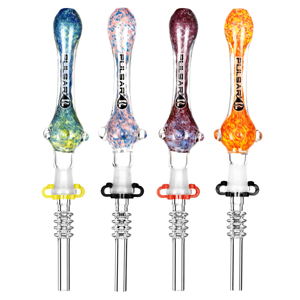 Pulsar Candy Frit Twist Dab Straw - 7.5"/Colors Vary by Smoke Drop - view 2 | Buddy Brandz