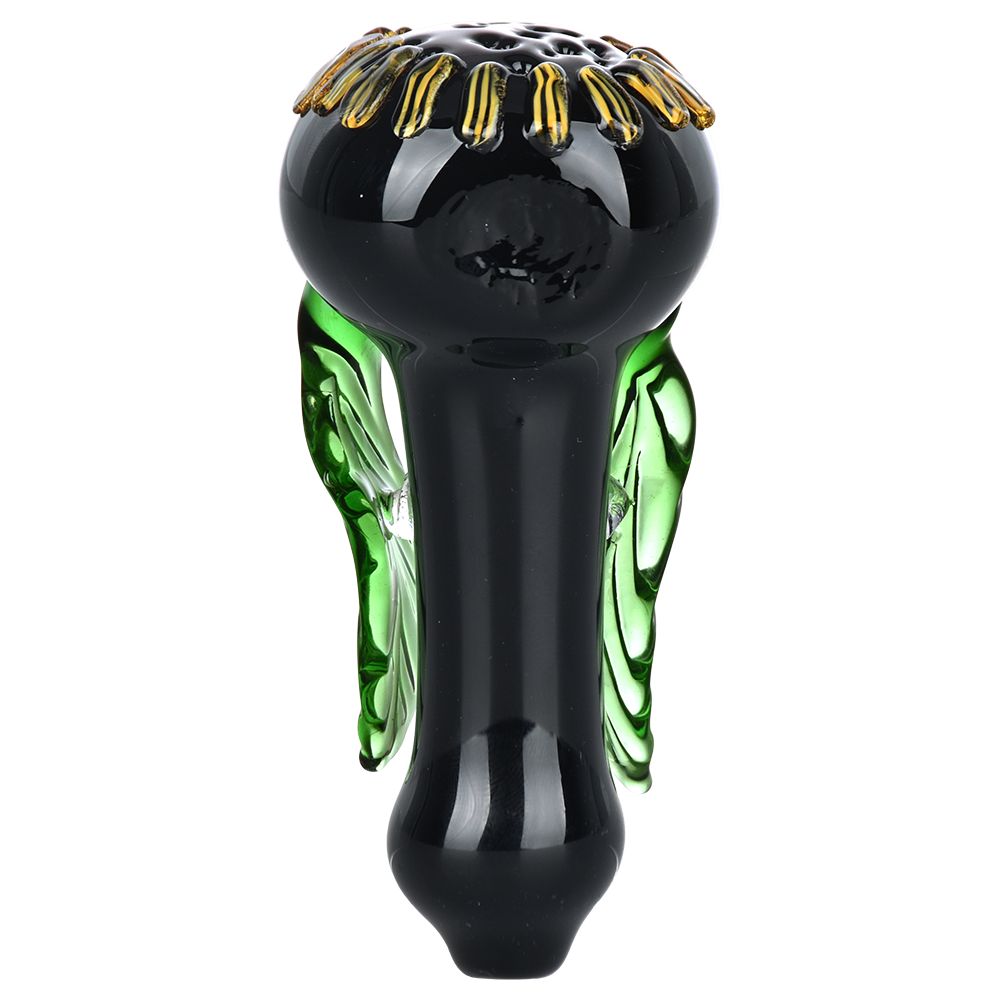 Sunflower Glass Hand Pipe by Smoke Drop - view 3 | Buddy Brandz