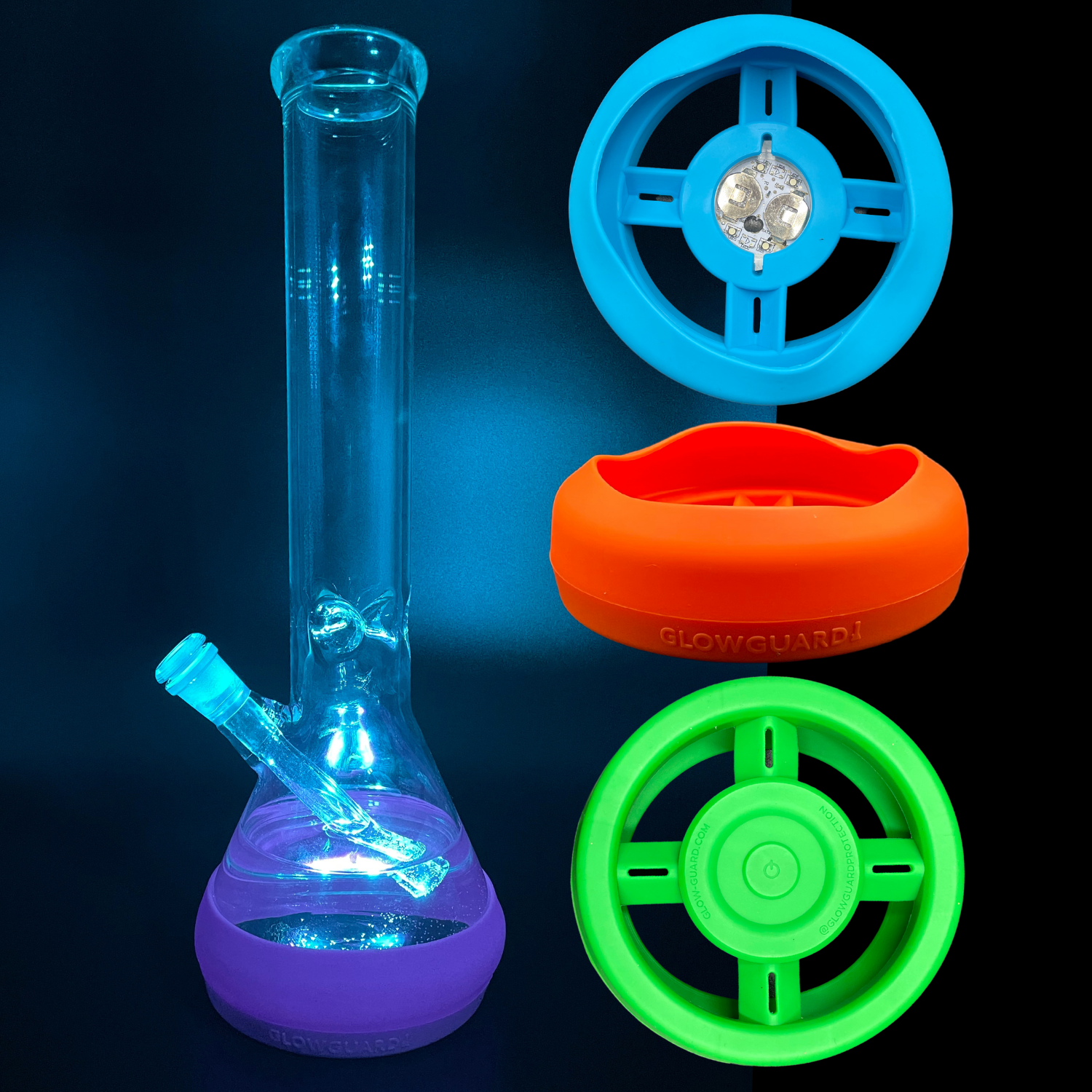 Bong Base Bumper Coin Battery 4.25in-6in Bases Silicone Fits Variety of Shapes by Smoke Drop - view 3 | Buddy Brandz