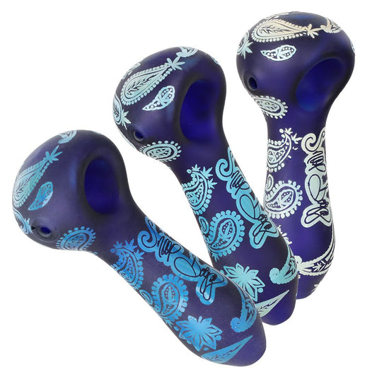 Dogg Lbs Engraved Hazely Glass Spoon Pipe - 4" / Colors Vary by Smoke Drop | Buddy Brandz | Buddy Brandz