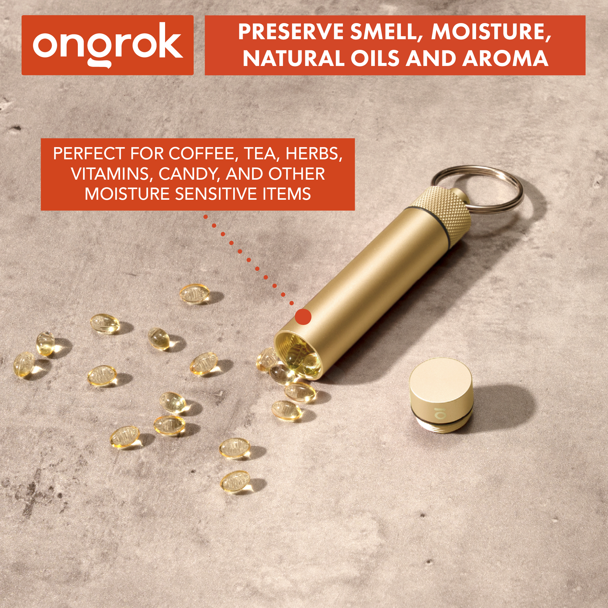 Ongrok Aluminum Storage Keychain by Smoke Drop - view 24 | Buddy Brandz