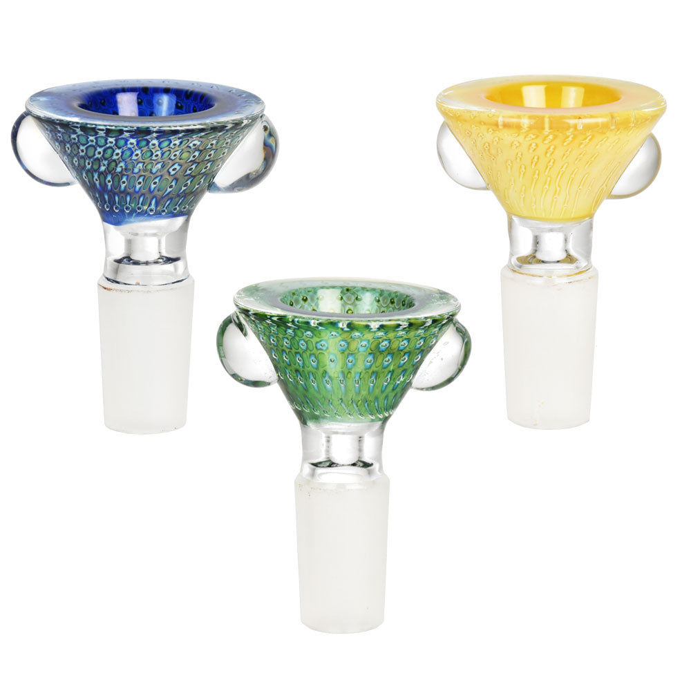 Pulsar Bubble Matrix Cone Style Bowl Slide - Colors Vary by Smoke Drop | Buddy Brandz