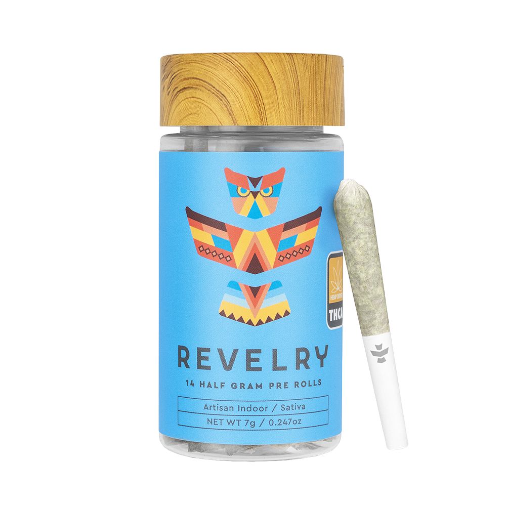 Revelry Premium Indoor THCA Pre-Rolls | 0.5g | 14pc Pack by Smoke Drop - view 3 | Buddy Brandz