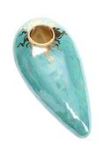 Load image into Gallery viewer, Ancient Creations Ceramics Oval Hand Pipe – Brass Screen – Made in USA by Smoke Drop - view 6 | Buddy Brandz
