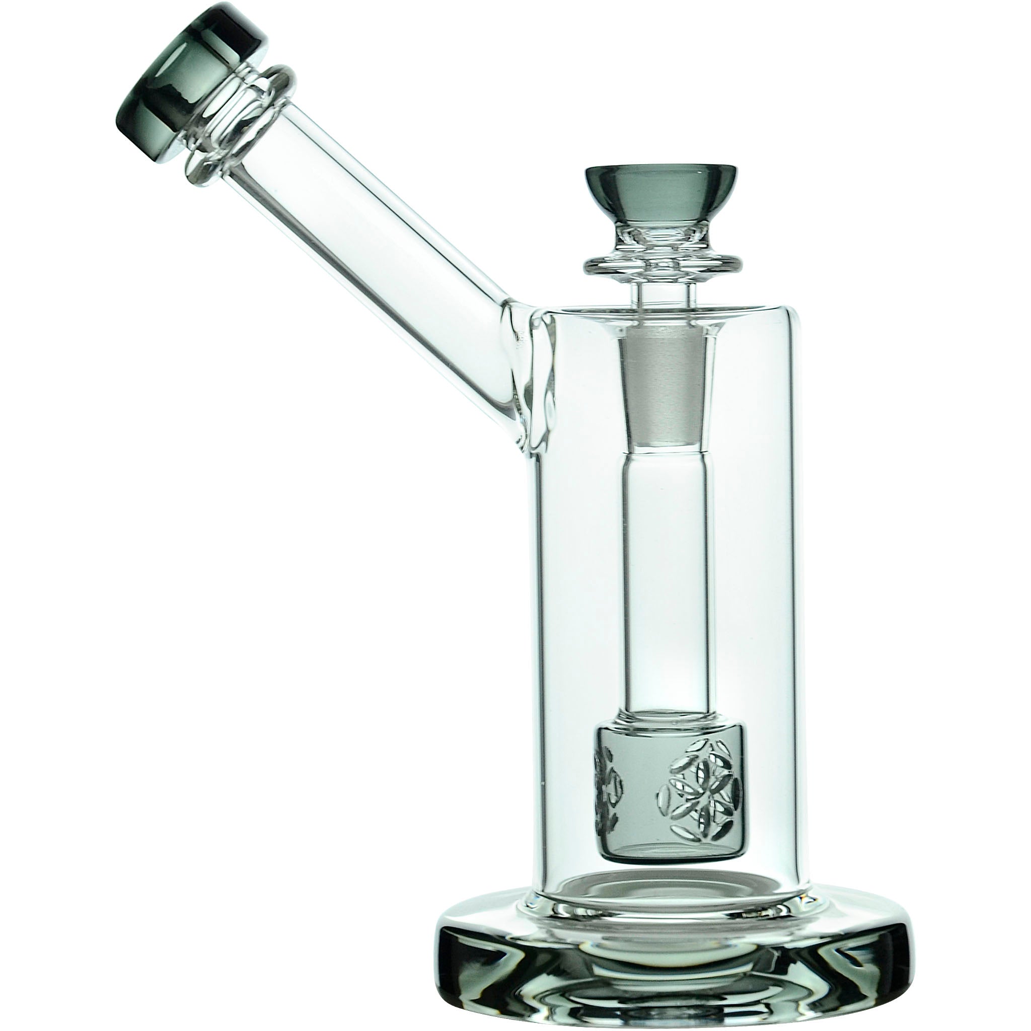 Calibear Seed of Life Percolator Glass Upright Bubbler by Smoke Drop - view 6 | Buddy Brandz