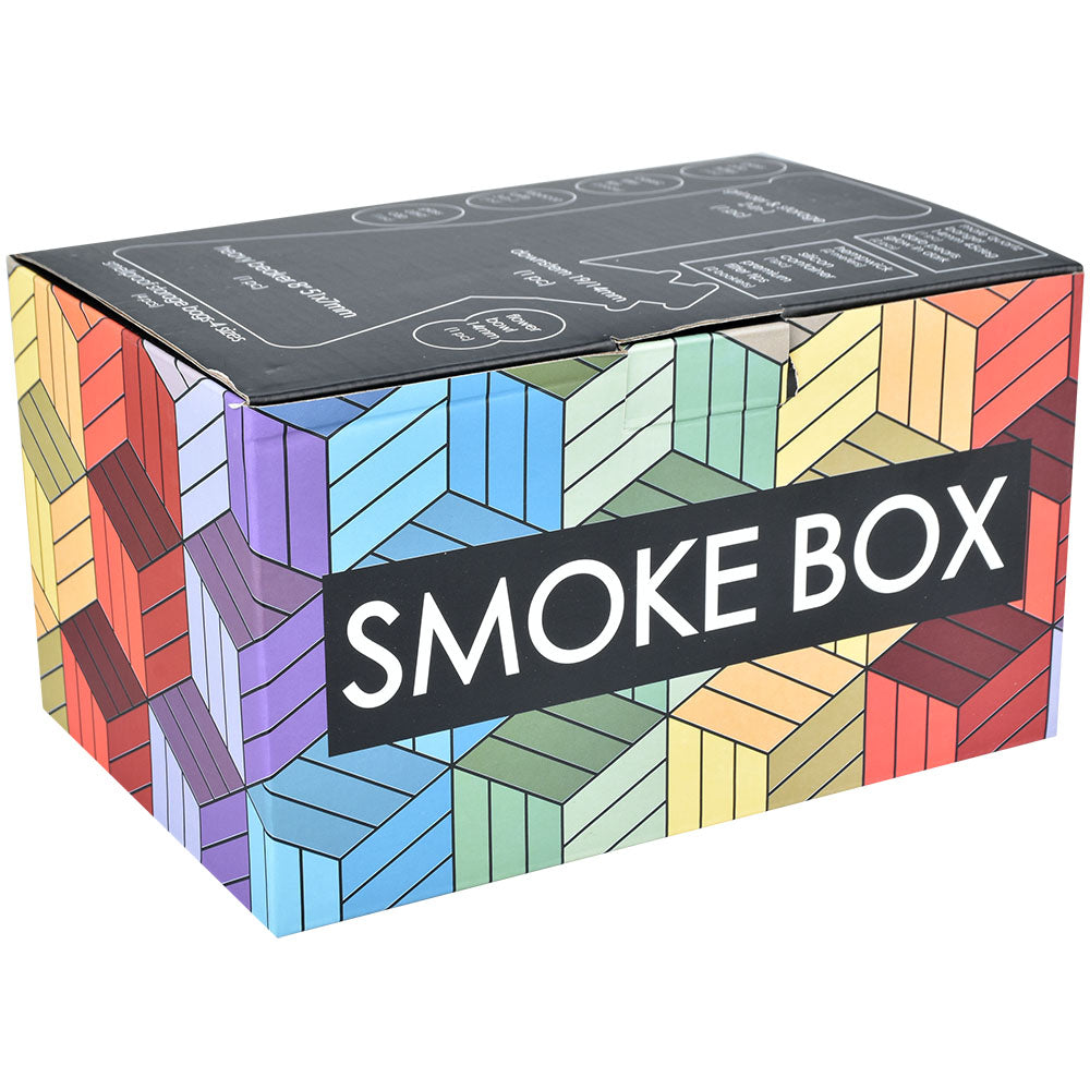 Smoke Box Water Pipe and Smoking Kit - 7.75" / 14mm F / Colors Vary by Smoke Drop - view 6 | Buddy Brandz