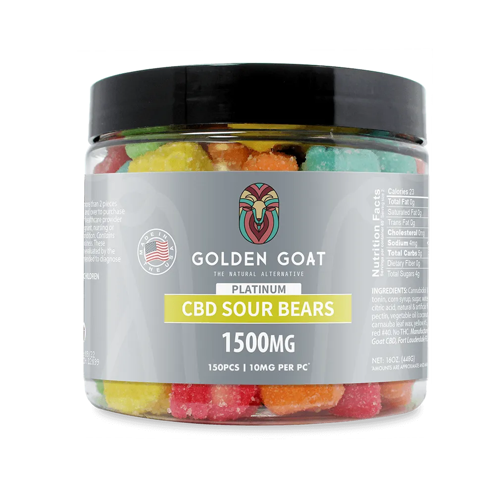 Platinum CBD Gummies 1500mg - Sour Bears by Smoke Drop | Buddy Brandz
