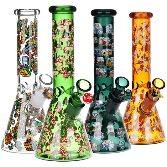 Pulsar Greatest Hits Series Glow Beaker / 10" by Smoke Drop | Buddy Brandz | Buddy Brandz