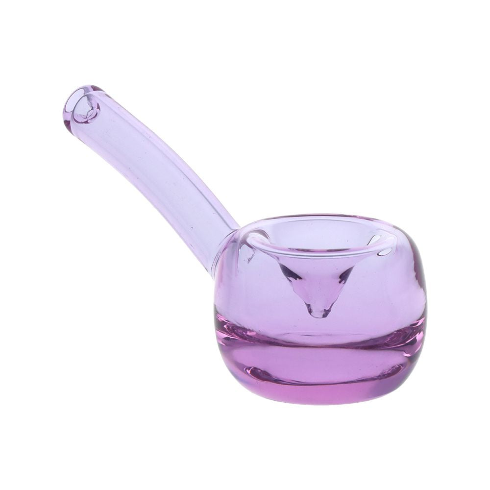 Elegant Bent Hammer Glass Hand Pipe - 4" / Colors Vary by Smoke Drop - view 4 | Buddy Brandz