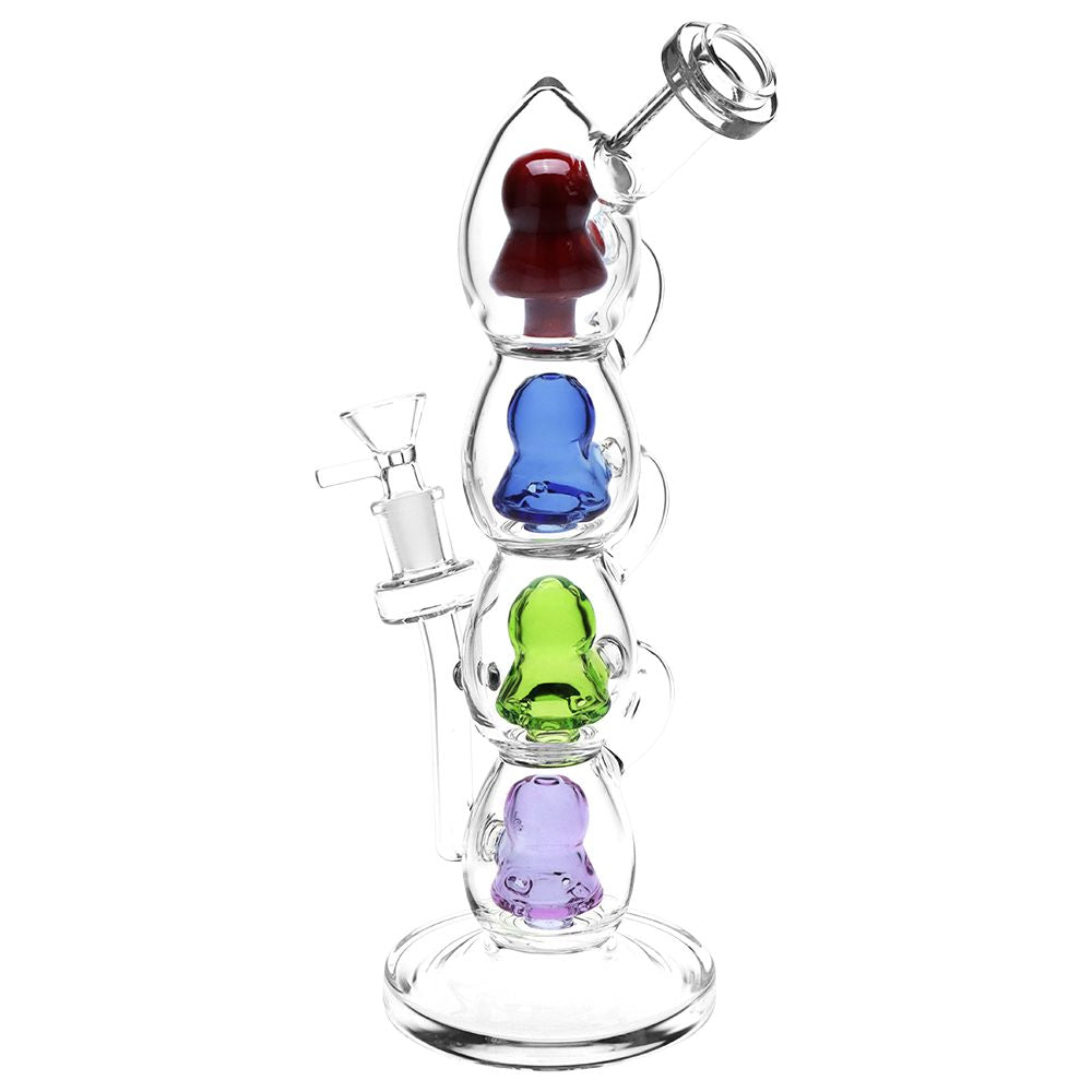 Pulsar Stacks on Stacks Glass Water Pipe - 11.75" by Smoke Drop - view 2 | Buddy Brandz