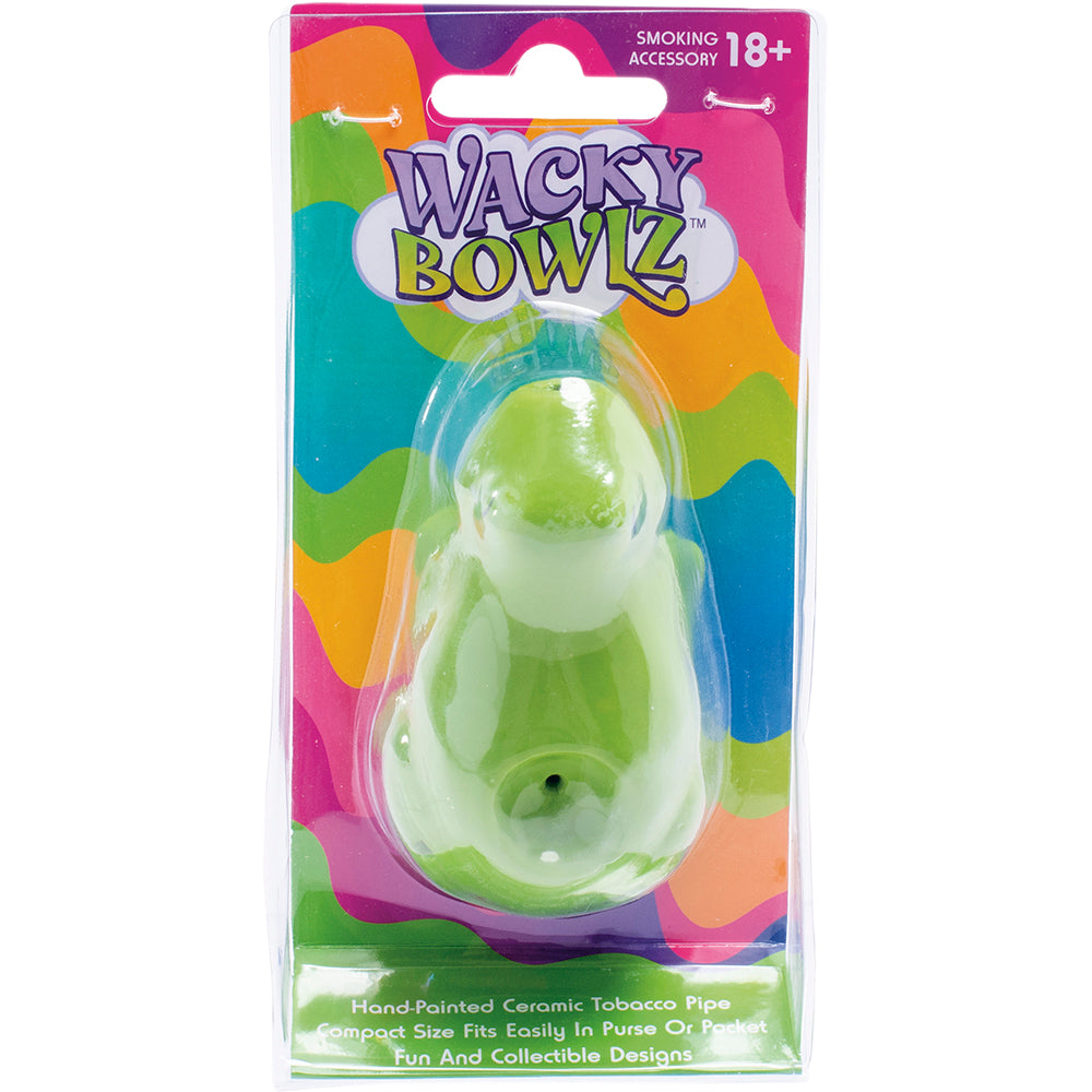 Wacky Bowlz Frog Ceramic Hand Pipe | 3.5" by Smoke Drop - view 3 | Buddy Brandz