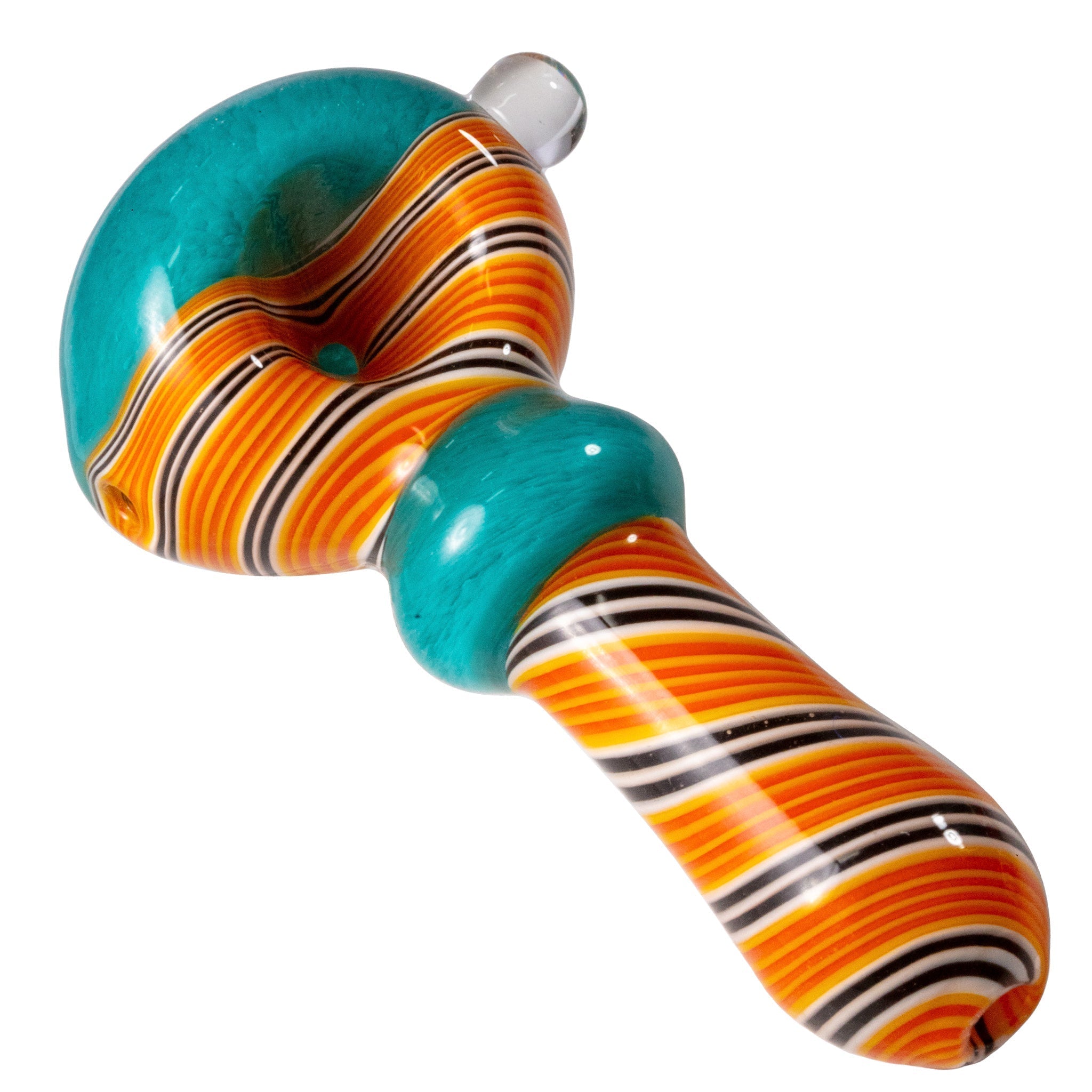 Candy Stripe Spoon with Ring Neck (Various Colors) by Smoke Drop | Buddy Brandz