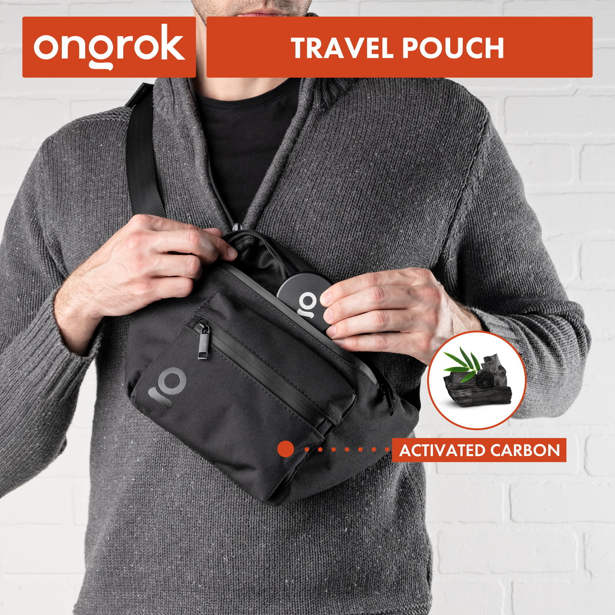 Ongrok Carbon-lined Fanny Pack / Travel Pouch by Smoke Drop - view 4 | Buddy Brandz