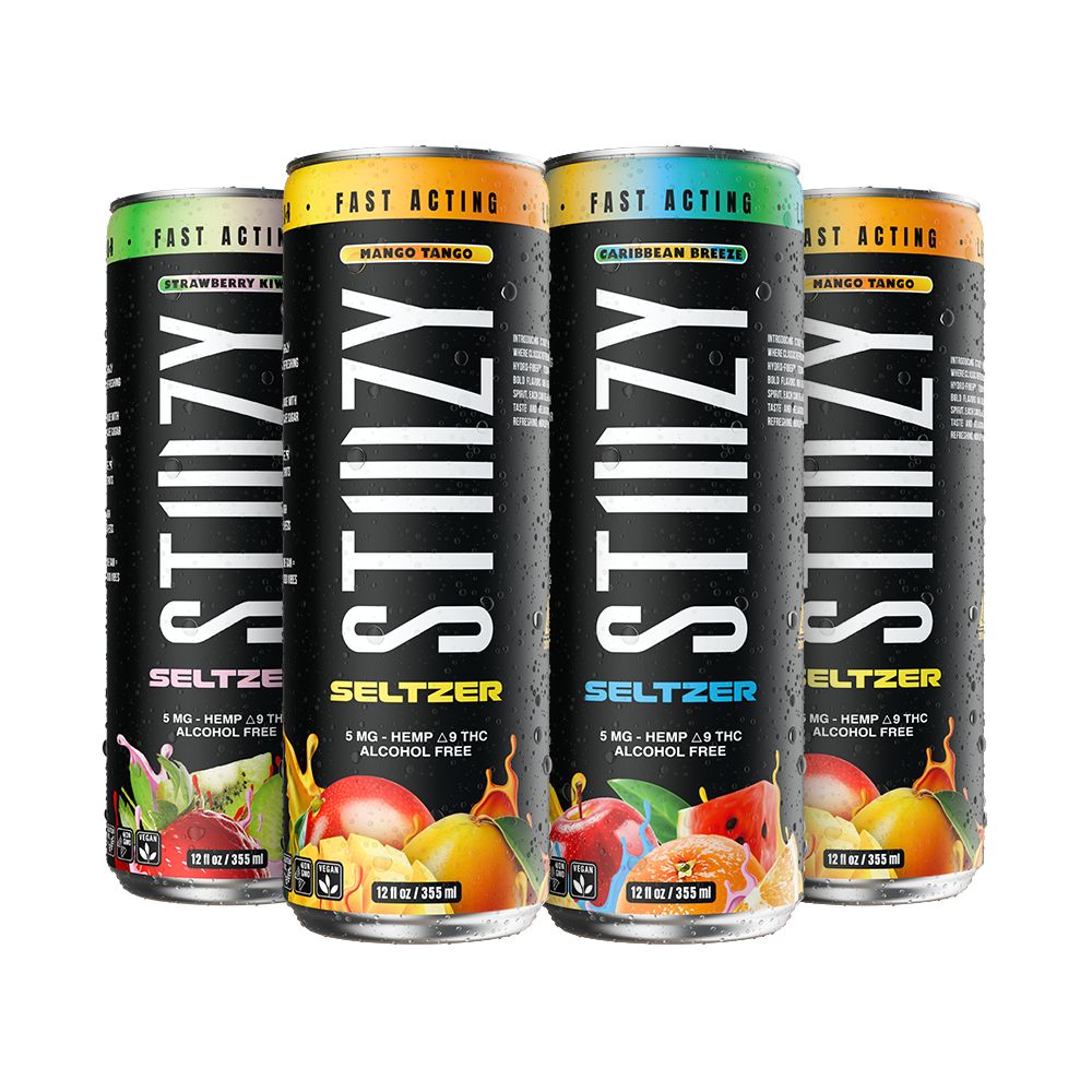 STIIIZY D9 Hemp Seltzer | 12oz | 5mg | 4ct Pack