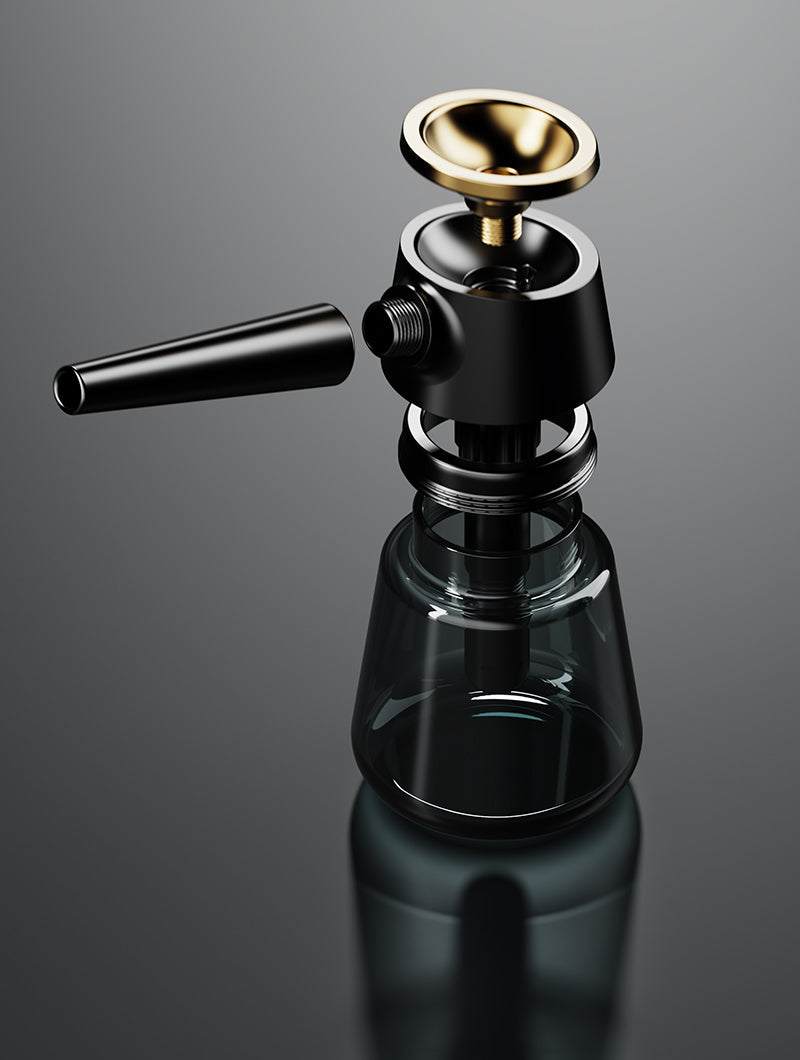 Vessel Element Hand Bubbler [Black] by Smoke Drop - view 3 | Buddy Brandz