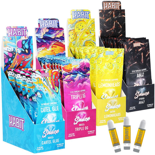 Habit THCA Sauce Ceramic Coil Cartridge | 1g | 10ct by Smoke Drop | Buddy Brandz | Buddy Brandz