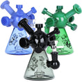 Load image into Gallery viewer, Pulsar Molecule Glass Water Pipe - 7" by Smoke Drop | Buddy Brandz
