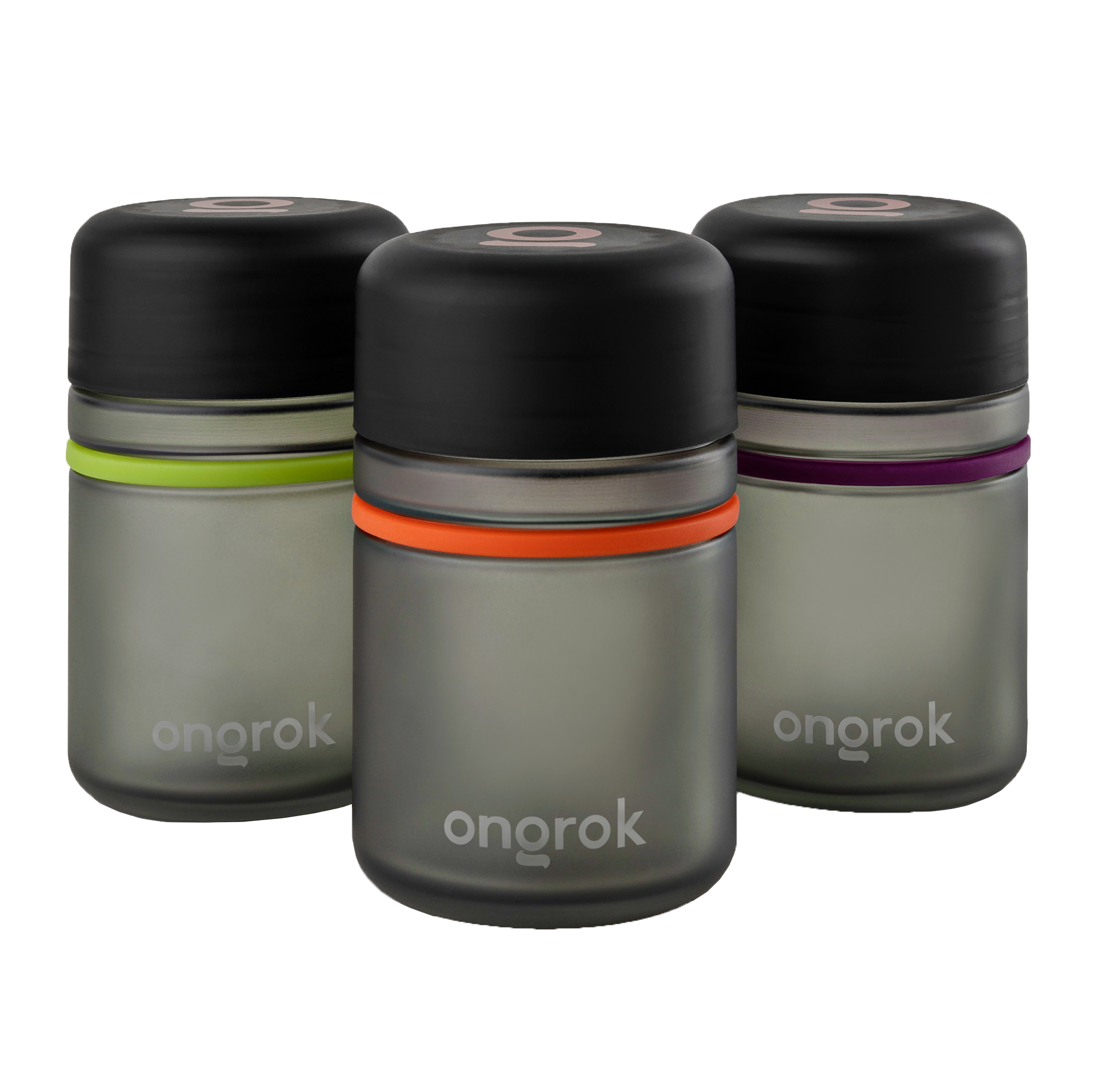 Ongrok Child Resistant Glass Storage Jar, 3 pack x 180ml each by Smoke Drop | Buddy Brandz
