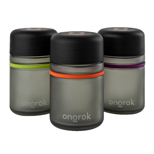 Ongrok Child Resistant Glass Storage Jar, 3 pack x 180ml each by Smoke Drop | Buddy Brandz | Buddy Brandz