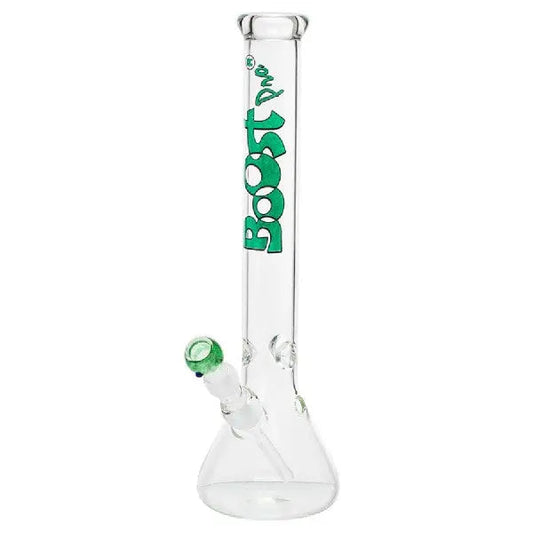 Boost | 17" Green Beaker Base Glass Water Pipe by Smoke Drop | Buddy Brandz | Buddy Brandz
