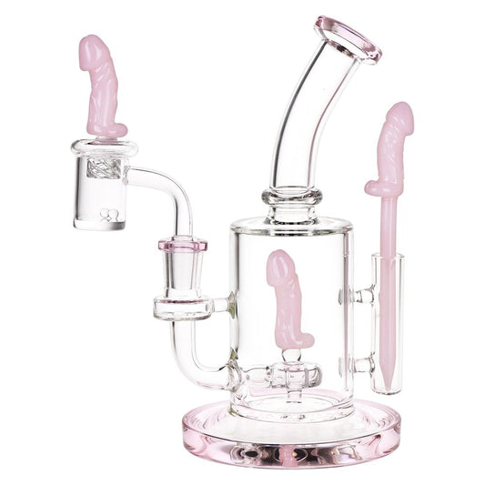 SeshGear Danger Noodle Glass Dab Rig Set - 8.25" / 14mm F | Buddy Brandz