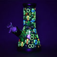 Load image into Gallery viewer, Glow In Dark Beaker Glass Water Pipe by Smoke Drop - view 2 | Buddy Brandz
