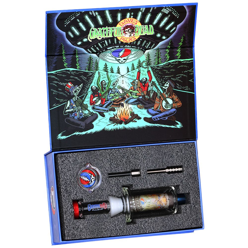Grateful Dead x Pulsar Inside Print Vapor Vessel & SYF Dab Dish - 9.25" / UFO Jam by Smoke Drop - view 3 | Buddy Brandz