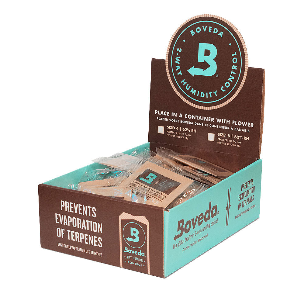 Boveda 2-Way Humidity Control - 62% / 4g 125 PC DISPLAY - by Smoke Drop | Buddy Brandz
