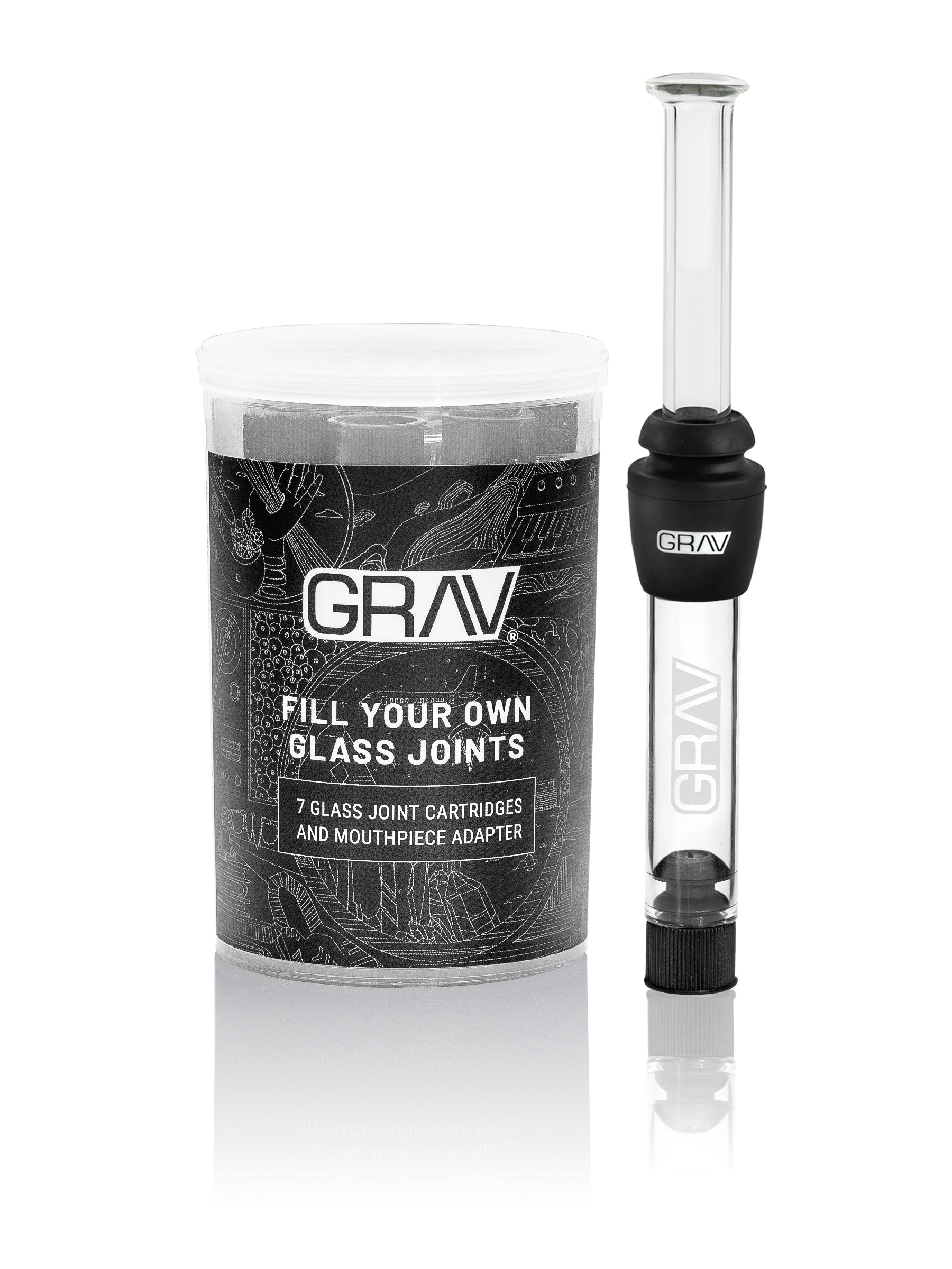GRAV®  Fill-Your-Own Glass Joints 7-Pack by Smoke Drop | Buddy Brandz