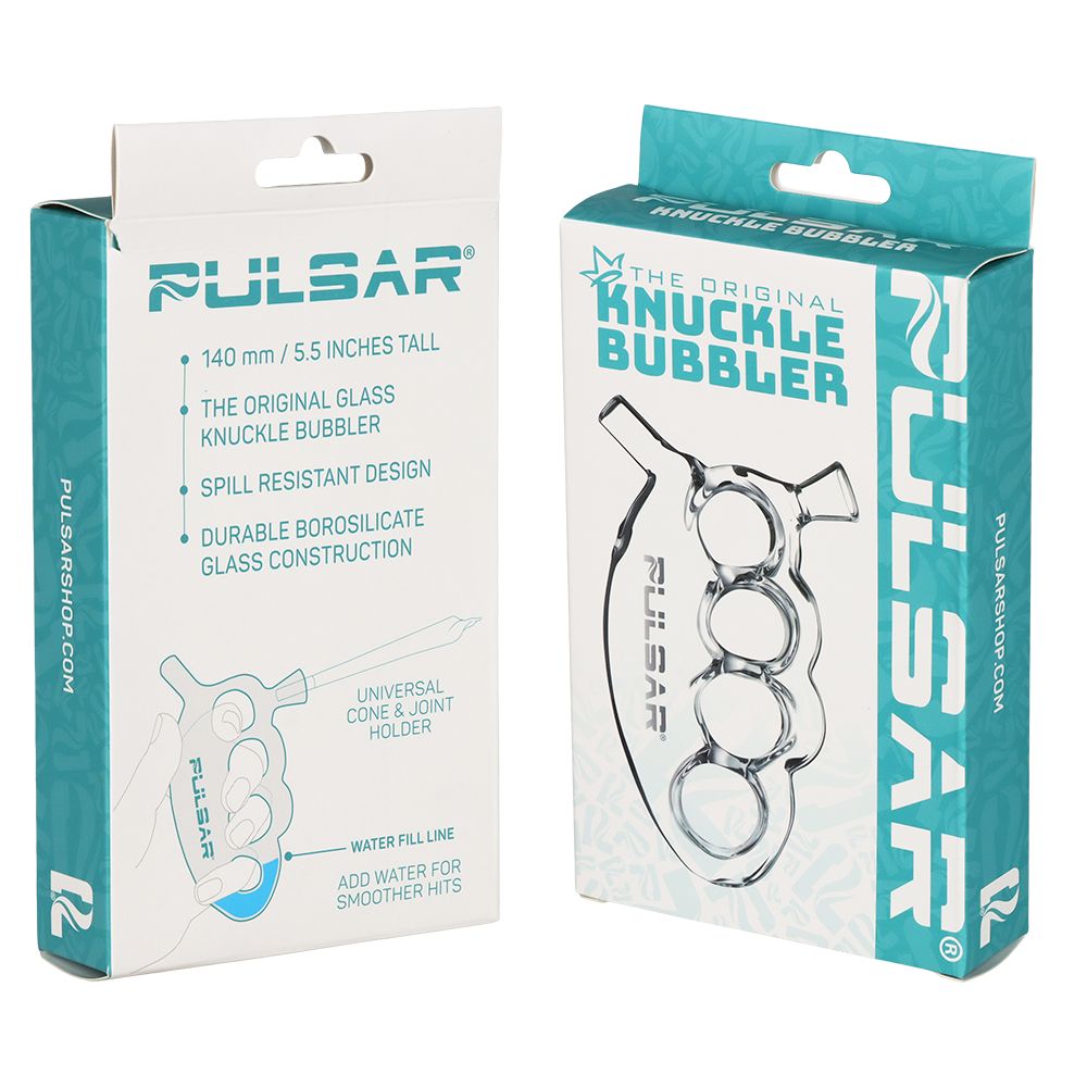 Pulsar Knuckle Bubbler Glass Cone Holder - 5.5" / Clear by Smoke Drop - view 5 | Buddy Brandz
