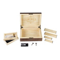 Load image into Gallery viewer, HUMIDOR WALNUT COMBO BOX by Smoke Drop - view 2 | Buddy Brandz

