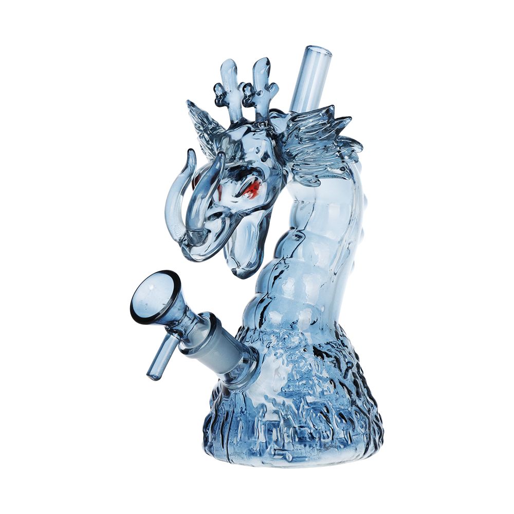 SeshGear Rising Dragon Glass Water Pipe | 6.75" | 14mm F by Smoke Drop - view 2 | Buddy Brandz