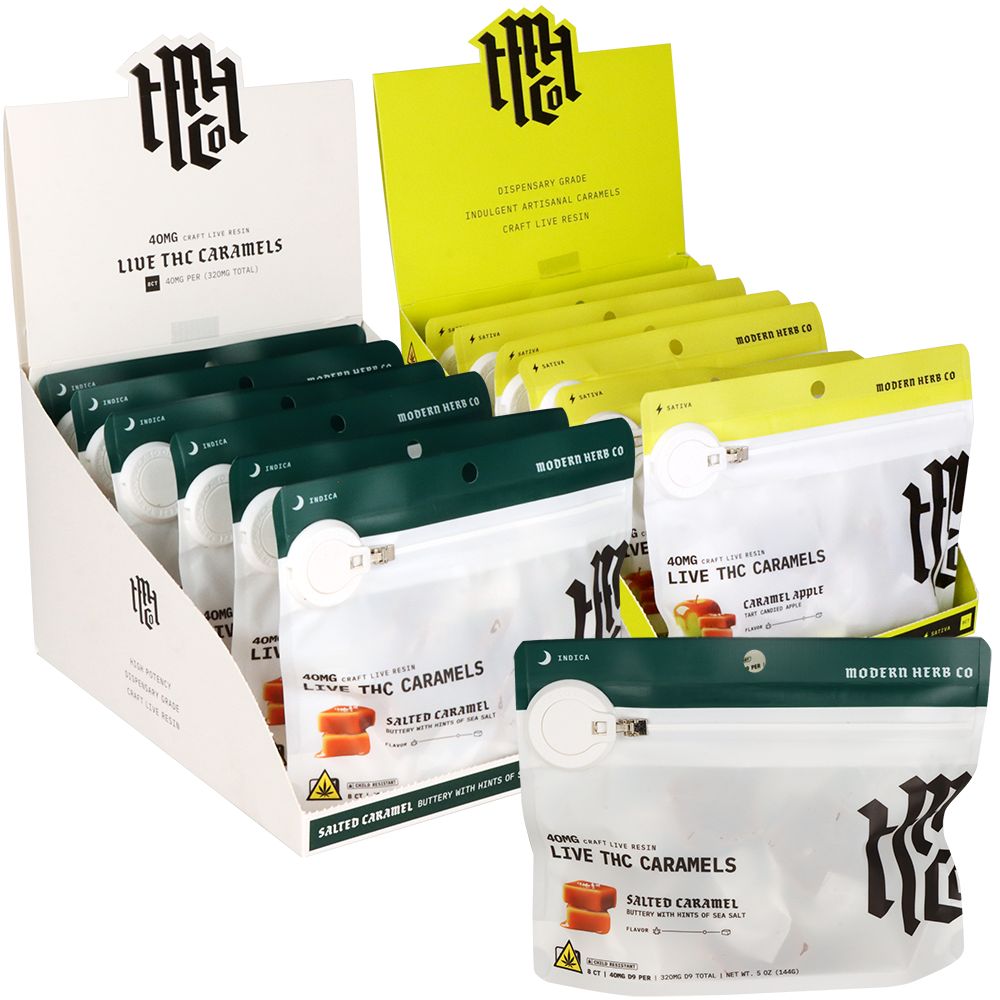 Modern Herb Co THCA Caramels | Salted Caramel | 320mg | 8pc | 6pk Display