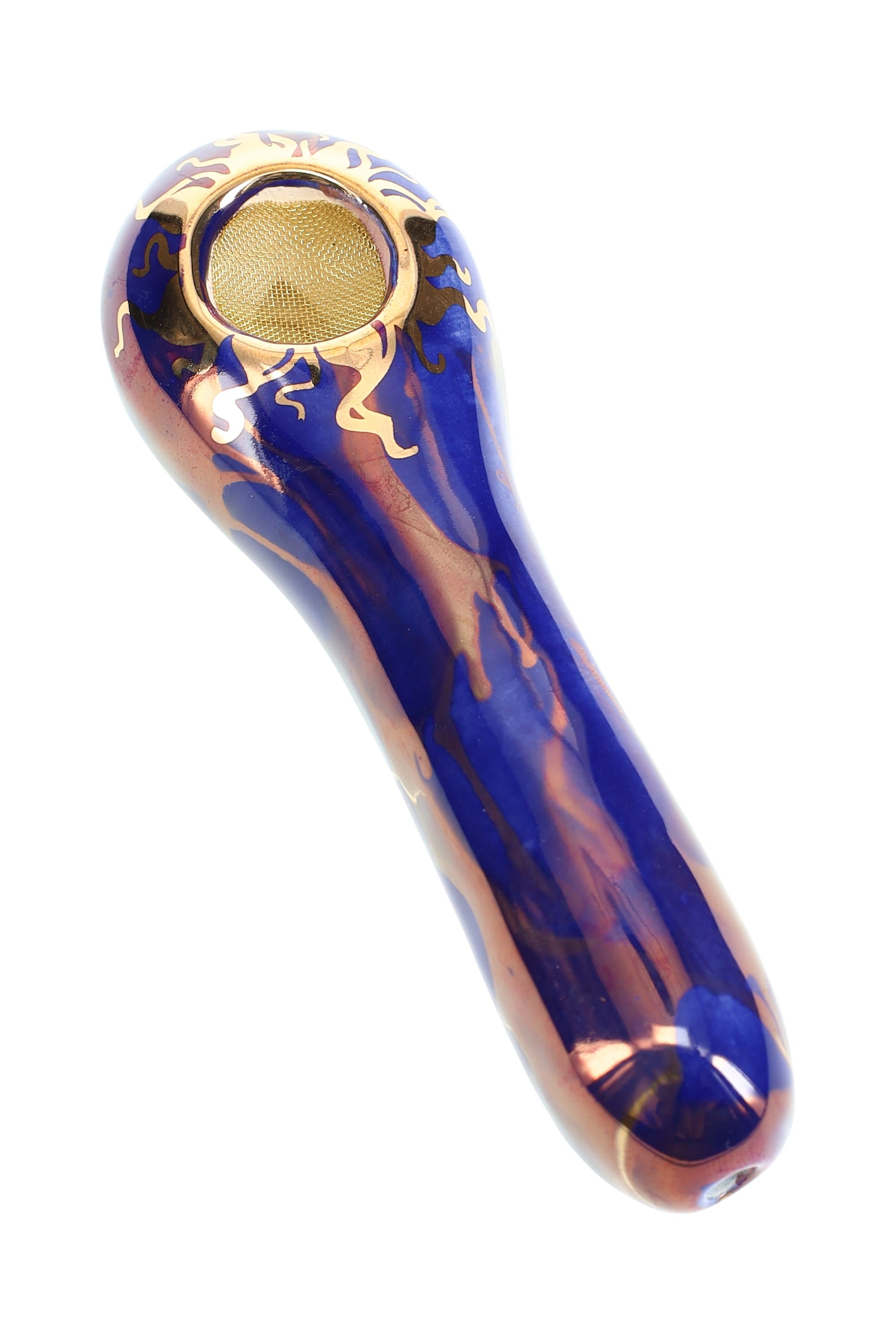 Ancient Creations Ceramics Spoon Hand Pipe – Brass Screen – Made in USA by Smoke Drop - view 15 | Buddy Brandz