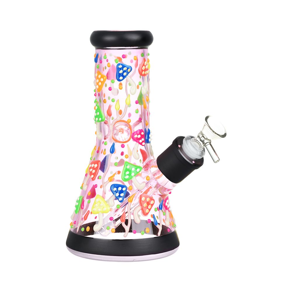Glow In Dark Beaker Glass Water Pipe by Smoke Drop - view 3 | Buddy Brandz