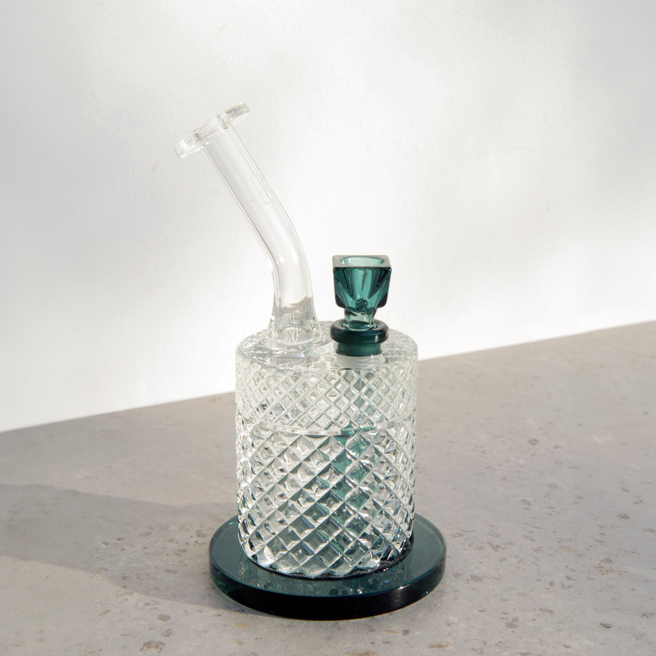 Jane West Twenties Collection Water Pipe | Teal by Smoke Drop - view 2 | Buddy Brandz
