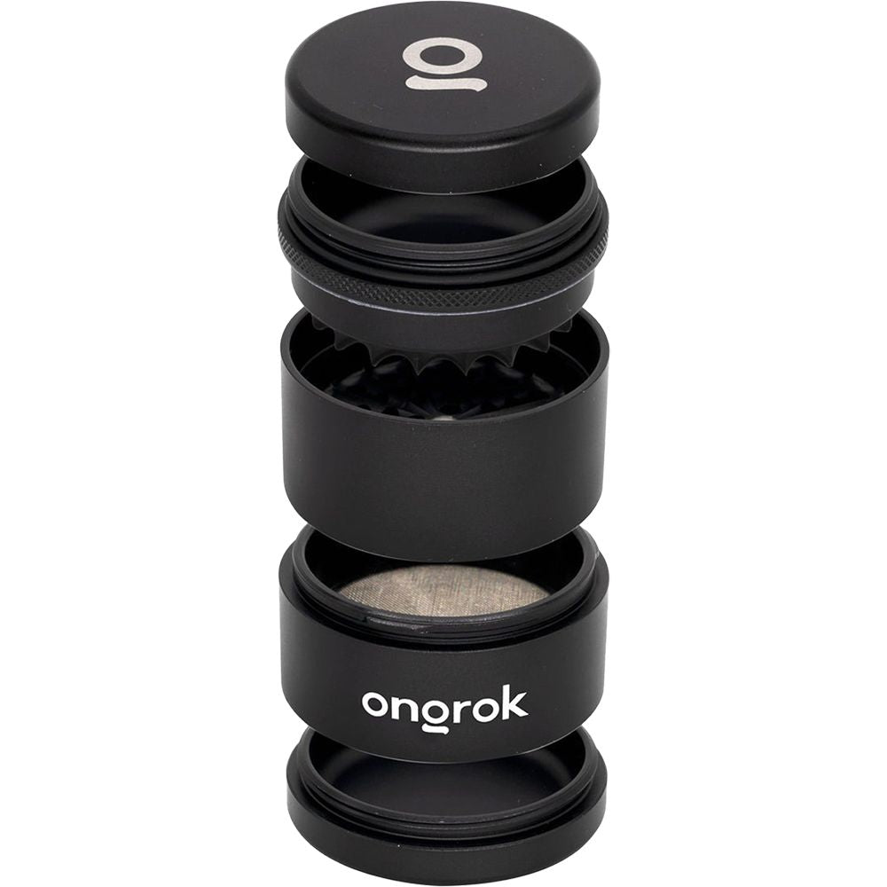 ONGROK Flower Petal Toothless Aluminum Storage Grinder | 5pc by Smoke Drop - view 12 | Buddy Brandz