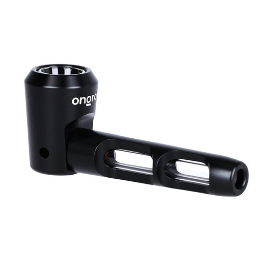 ONGROK Aluminum & Glass Spoon Pipe | 4.25" by Smoke Drop - view 2 | Buddy Brandz - alternate view | Buddy Brandz