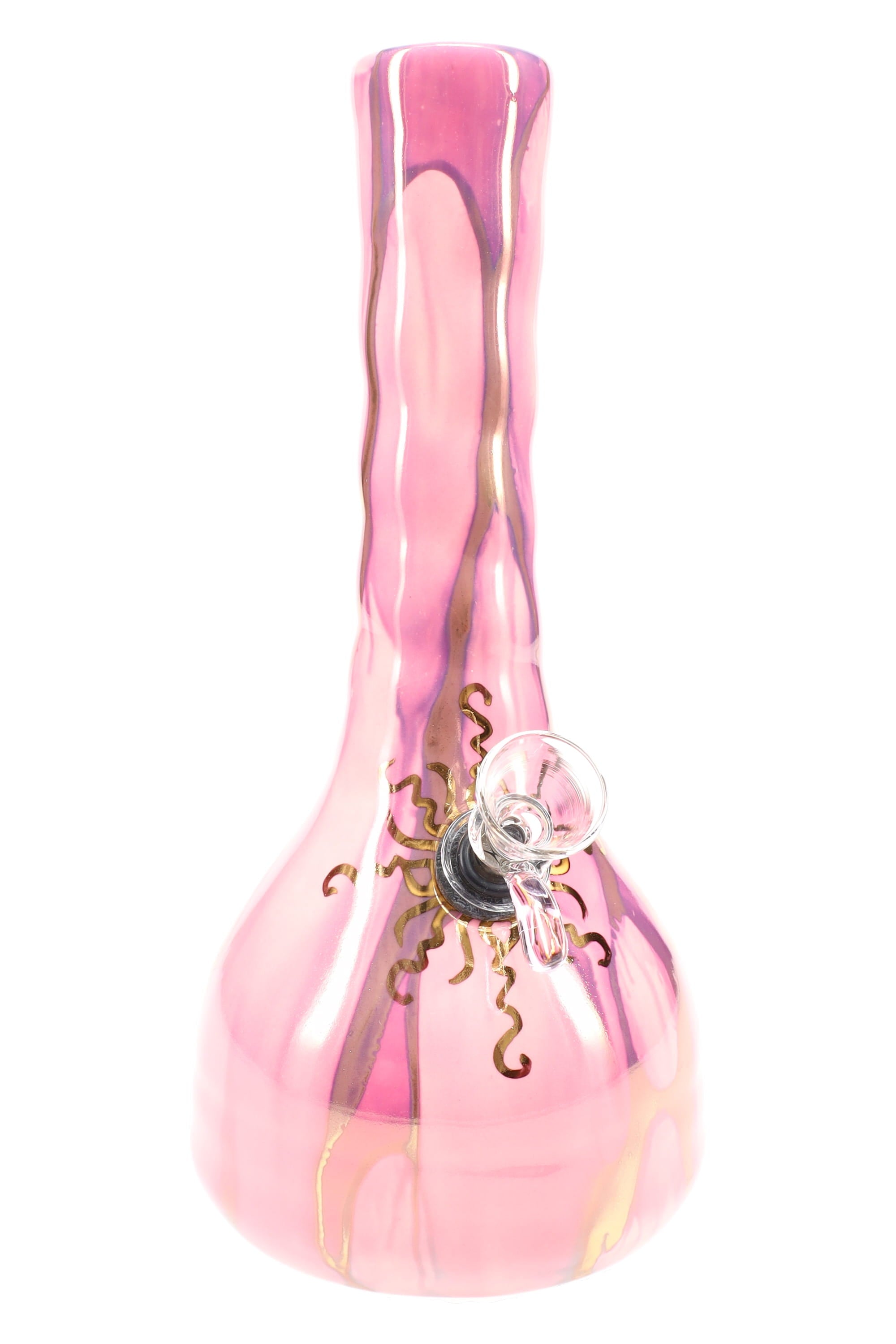 Ancient Creations Gold Sunburst Ceramic Beaker Bong - Made in USA by Smoke Drop - view 17 | Buddy Brandz