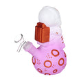 Load image into Gallery viewer, Astronaut Glow In The Dark Painted Glass Water Pipe - 6.75" by Smoke Drop - view 4 | Buddy Brandz
