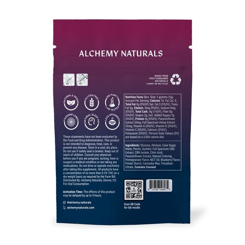 CBD Gummies For Sleep - Full Spectrum CBD + CBN by Alchemy Naturals - view 5 | Buddy Brandz